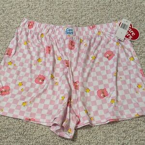 Care Bears Pink and White Checkered Shorts